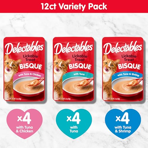 Delectables Bisque Lickable Wet Cat Treats - Chicken, Tuna & Shrimp, 12 count - view 7