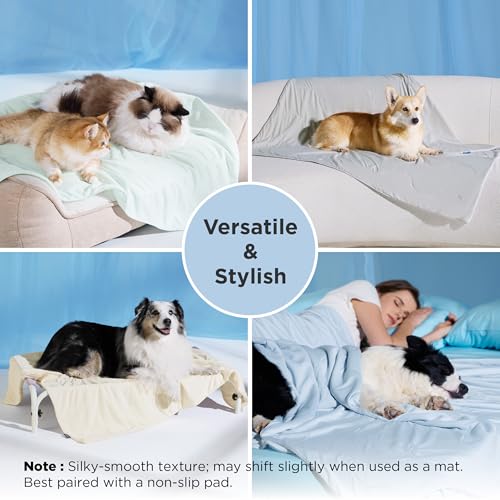 Bedsure Cooling Blanket for Small Dogs with Breathable Air-Core Fill Q-MAX>0.4 - Dog Cooling Mat Soft, Lightwe - view 7