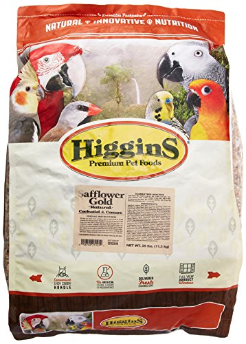 Higgins 466125 Safflower Gold Natural Food For Conure/Cockatiel, 25-Pound - view 2