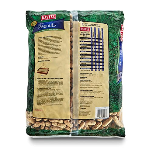 Kaytee Whole Peanuts in Shell for Cardinals, Blue Jays, Woodpeckers and Other Outside Wild Birds, Two 5 Pound  - view 3