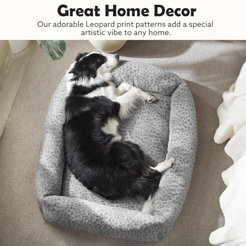 JOEJOY Dog Bed Medium Size Dog, Removable Washable Cover Orthopedic Soft Faux Rabbit Fur Pet Bed, Cute Calming - view 5