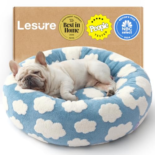 LE SURE Shown on TV Donut Dog Bed Medium Size Dog - Round Cat Beds Indoor as Bed Gift for Calming with Washabl - view 2
