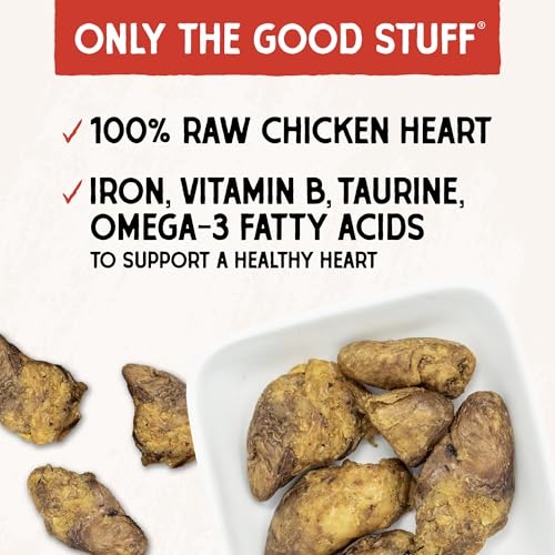 Stella & Chewy's Freeze-Dried Raw Chicken Heart Dog Treats - Single Ingredient, No Additives - Premium Trainin - view 4