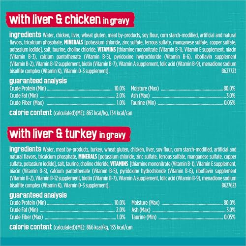 Purina Friskies Wet Cat Food Variety Pack, Tasty Treasures Filets (With Chicken and Tuna, With Chicken, and Wi - view 7