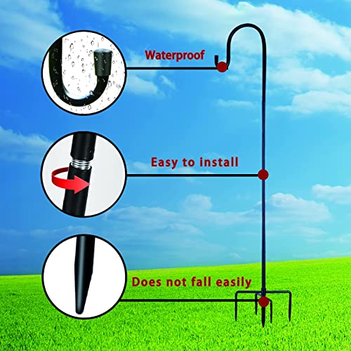 Ottsuls Shepherd-Hooks 60" Adjustable for Bird-Feeder Lantern Plant-Hook Garden-Stake - Plant Stand Hanger for - view 4