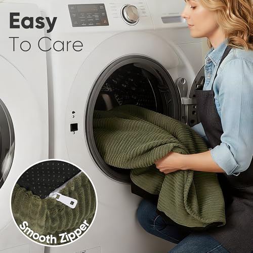 FUKUMARU Dog Couch Bed, Corduroy Cozy Cat Bed for Indoor Cats with Washable Cover, 28in Waterproof Orthopedic  - view 5
