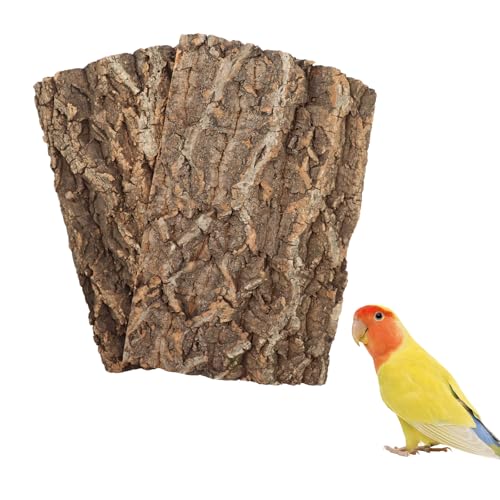 2 Pack 12 x 8 Inch 100% Natural Cork Perch, Bird Cork Seat Boards, Birdcage Bark Decor Accessories for Birds P - view 2