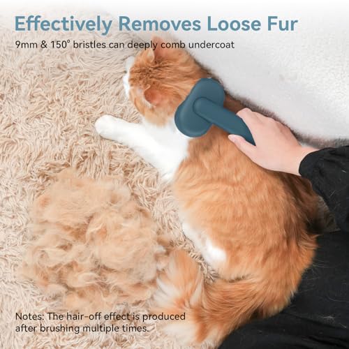 Aumuca Skin Friendly Self-Cleaning Slicker Brush for Dogs & Cats, Gentle Pet Grooming Tool for Shedding & Desh - view 7