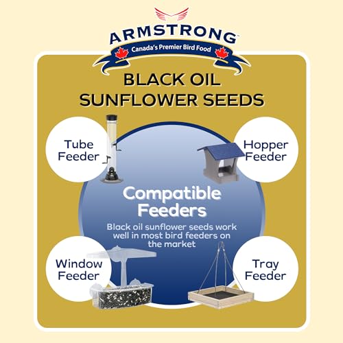 Armstrong Wild Bird Food Black Oil Sunflower Bird Seed, 35.3 Pounds - for Northern Cardinals, Blue Jays and Ha - view 6