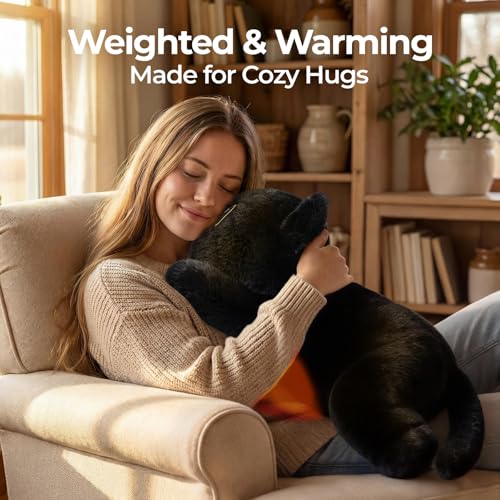 Mewaii Weighted Stuffed Animals 5 lbs Adjustable, Heated & Coolable 23 Inch Plush for Realistic Hug, Microwava - view 3
