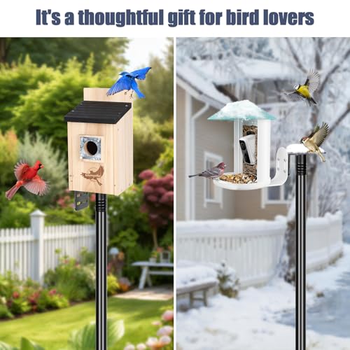 Gtongoko Smart Bird Feeder Pole 1-Inch Dia 79 Inch Bluebird House Pole for Outdoors Weather Station Heavy Duty - view 7