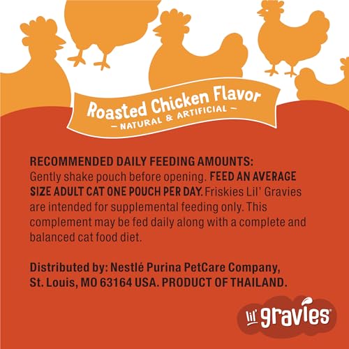 Purina Friskies Lil' Gravies Roasted Chicken Flavor Cat Food Lickable Cat Treats - (Pack of 16) 1.55 oz. Pouch - view 8