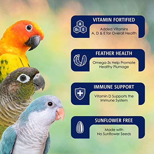 Vitakraft VitaSmart Conure Small Parrot Food 4 Pound Bag Premium Bird Food Mix with Real Vegetables Fruits Gra - view 4