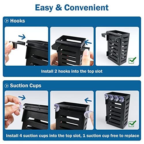 Aquarium Plant Holder 4 PCS Aquatic Plant Pot with 24 Hooks and 20 Suction Cups for Fish Tank Aquarium Planter - view 4