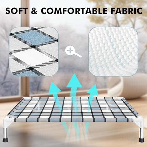 Caghash Elevated Outdoor Raised Dog Bed Outdoor Dogs Bed Lifted Pet Bed Dog Cot for Medium Pet Taste Life, Sta - view 3