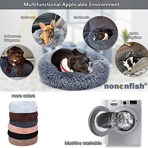 Small Calming Dogs Bed for Small Dogs Anti-Anxiety Machine Washable Fluffy Luxury Anti-Slip Waterproof Mute Ba - view 4