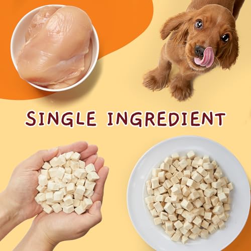 Jungle Calling Freeze Dried Chicken Cat & Dog Treats, Single Ingredient Chicken Bites for Cats & Dogs, High Pr - view 6