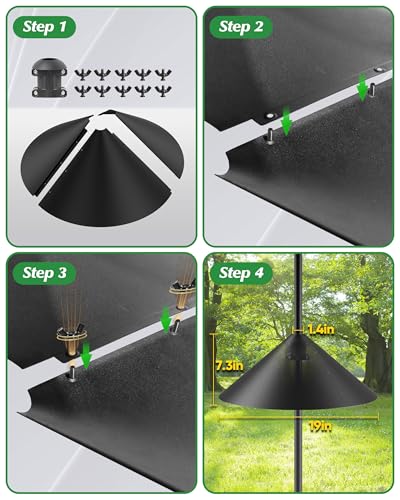 19 Inch Metal Squirrel Baffle for Bird Feeder Pole, Squirrel Proof Bird Feeders for Outdoors Hanging Cover for - view 7