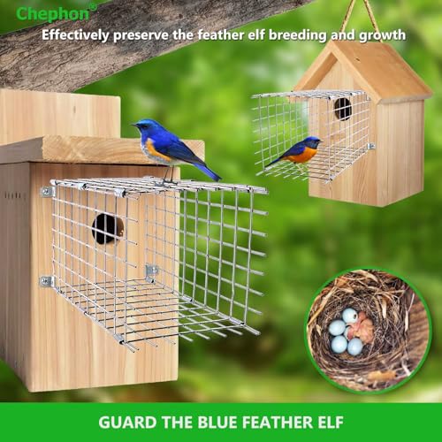 Bluebird House Predator Guards 2 Pcs, Strong Metal Wire Birdhouse Entrance Protector Guard Bird House Protecto - view 7