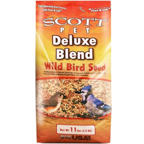 Scott Pet Wild Bird Seed, Deluxe Blend, 11 lbs Bag, No Dust, No Corn Mix, Feed, Great for All Feeder Types, Fo - view 2