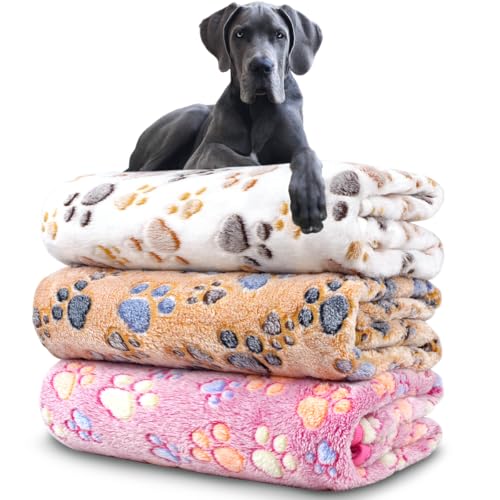 Dog Blankets for Medium Large Dogs, 3 Pack Dog Blanket Washable 41" x 31", Fuzzy Soft Pet Mat Throw Cover for  - view 2
