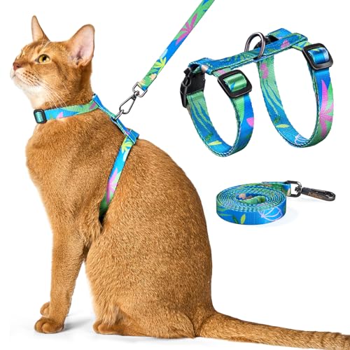 Cat Harness and Leash Set - Escape Proof Adjustable Cat Harness, Comfortable Soft Lightweight, Use Safe & Easy - view 2