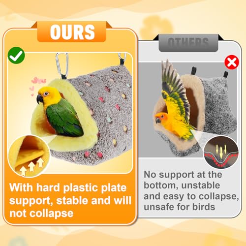 MEWTOGO Medium Winter Warm Bird Nest for Cage - Comfortable Birds Bed with Support Plate, Hanging Shed Hideawa - view 3