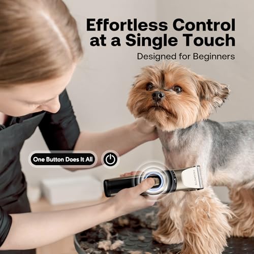 HEAPETS Dog Grooming Clippers, Low Noise, Electric Quiet, Adjustable Clipper Comb, Rechargeable Cordless Dog H - view 6