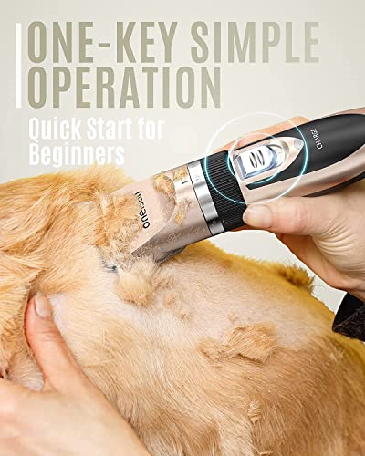 oneisall Dog Clipper Low Noise, Dog Grooming Kit with Rechargeable, Pet Shaver Cordless Electric Quiet Hair Cl - view 5