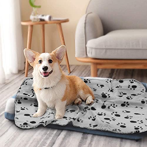 Comsmart Dog Blankets for Small Dogs, 6 Pack Puppy Blanket Cute Paw Print Pet Blanket for Dog, Puppy, Cat, Kit - view 3