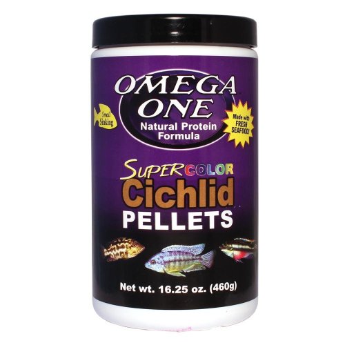 Omega One Super Color Sinking Cichlid Pellets, 2mm Small Pellets, 16.25 oz - view 2