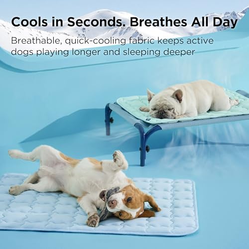Bedsure Cooling Dog Mat Extra Large, Q-Max>0.5 XL Thin Breathable Cold Crate Pad for Pet, Portable Washable Ke - view 4