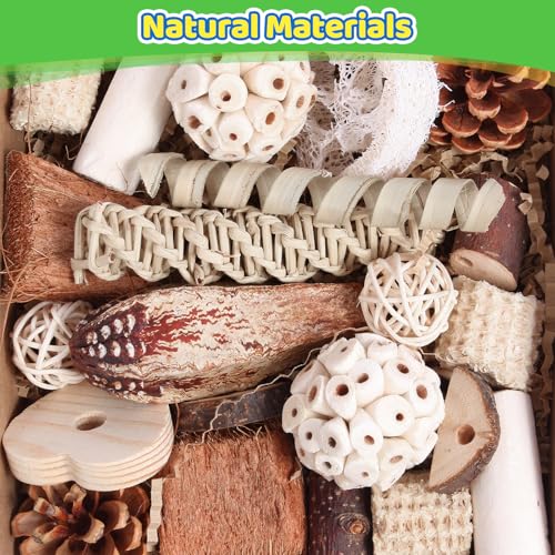 Kyouki Bird Toys Parrot Toys Natural Bird Foraging Box Foot for Parakeets,Cockatiels,Conures,Love Birds,and Ot - view 3