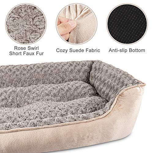 JOEJOY Rectangle Dog Bed for Large Medium Small Dogs - Washable Orthopedic Sofa Bed, Soft Breathable Puppy & P - view 4