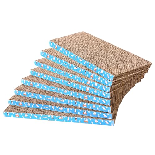 8 Packs in 1 Cat Scratch Pad, Cat Scratcher Cardboard,Reversible,Durable Recyclable Cardboard, Premium Scratch - view 2