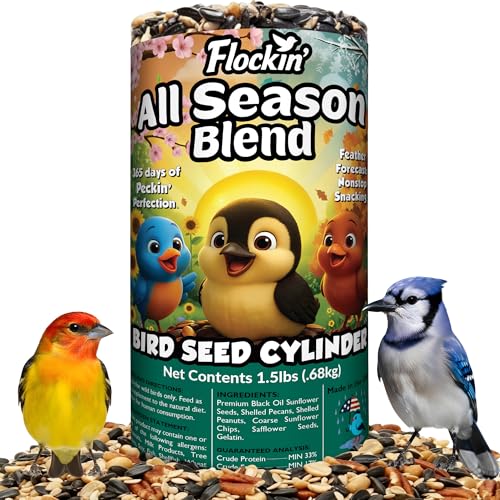 All Year Round Bird Seed Cylinders with Hole – All Season Wild Bird Food for Blue Jays, Cardinals, Doves, Finc - view 2