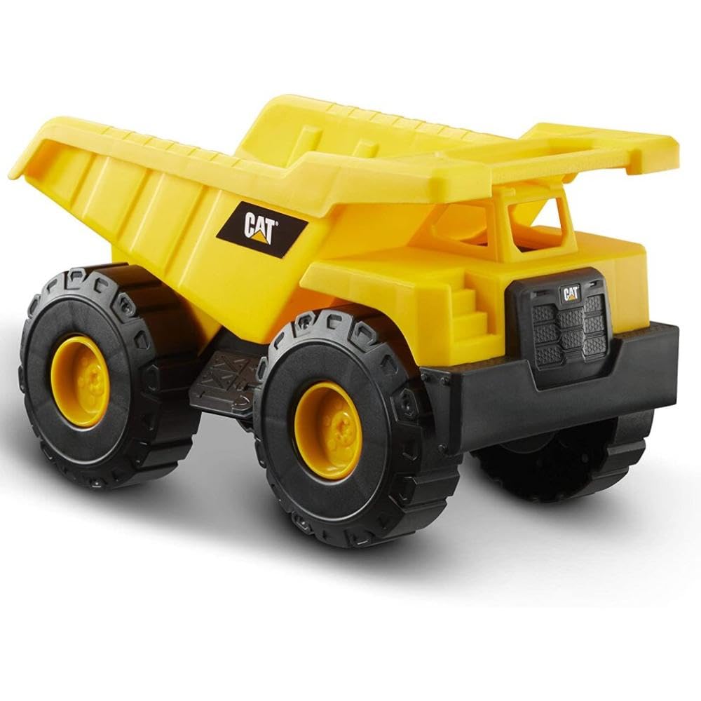 CAT Construction Toys, Construction Fleet 10" Dump Truck Toy - Heavy‑Duty Plastic, Working Tilting Bed & Free‑