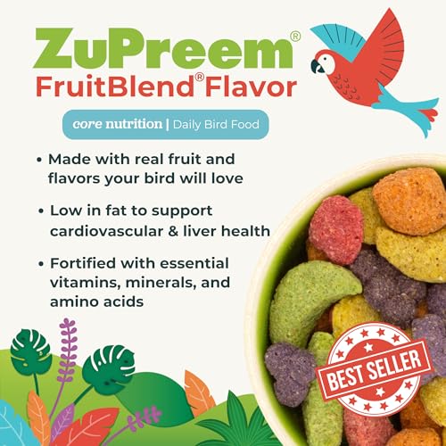 ZuPreem FruitBlend Bird Pellets, Daily Bird Food for , Cockatoo, Macaw, Core Nutrition for Large Birds, Made i - view 5