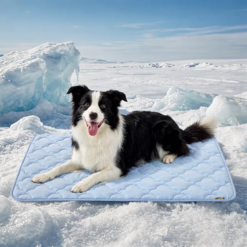 ZOMISIA Dog Cooling Mat for Extra Large Dogs, Q-Max>0.5 Thin Breathable Crate Pad for Pet, Portable Washable K - view 2