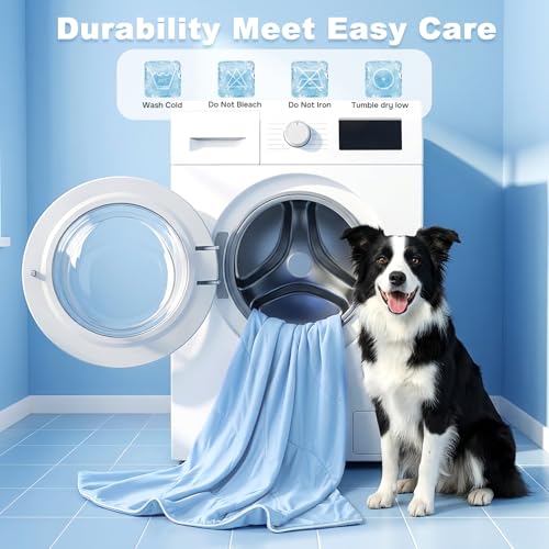 ZOMISIA Cooling Blanket for Medium Dogs - Lightweight Dog Cooling Mat with Breathable Air-Core Fill, Cold Pet  - view 7