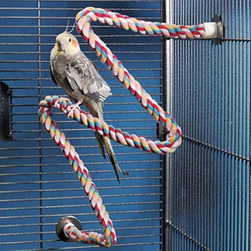 JW Pet Comfy Perch For Birds Flexible Multi-color Rope, Large - 36" Length - view 3