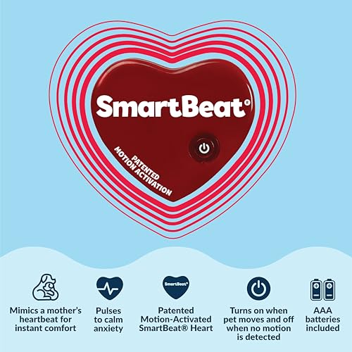Snuggle Puppy Junior, Heartbeat Puppy Toy for Small Breeds, Smaller Plush Dog Toy with Real-Feel Pulse, Design - view 6