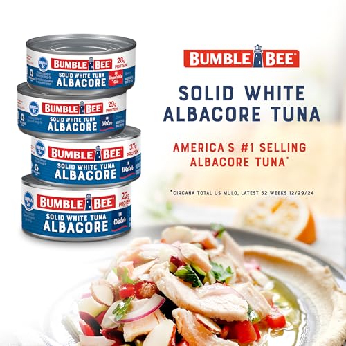 Bumble Bee Solid White Albacore Tuna in Water, 5 oz Can (Pack of 8) - Wild Caught Tuna - 29g Protein per Servi - view 5