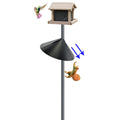 Squirrel baffle for bird feeders pole, squirrel proof cone for outdoors shepherds hook. Squirrels deterrent fo