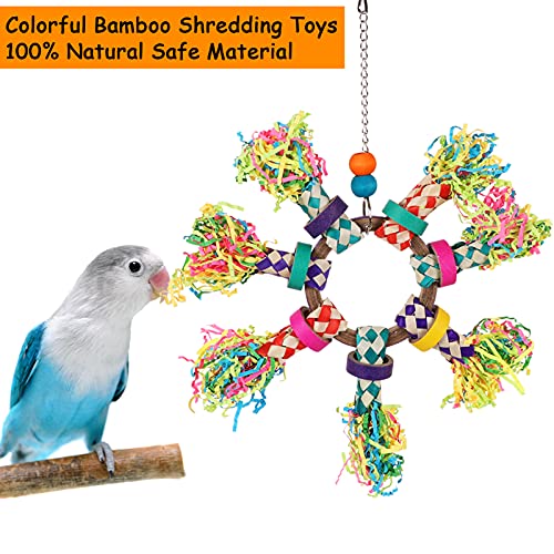 LifeIdeas 5PCS Bird Toys - Foraging, Shredding & Hanging Toys for Small to Medium Parrots, Conures, Cockatiels - view 3