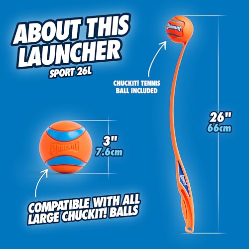 Chuckit! Sport 26L Dog Ball Launcher - Includes a 3-inch Diameter Large Ball for Dogs 60-100 Pounds - Manual T - view 4