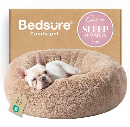Bedsure Calming Dog Bed Medium Size Dog - Donut Washable Medium Pet Bed, 30 inches Anti-Slip Round Fluffy Plus - view 2