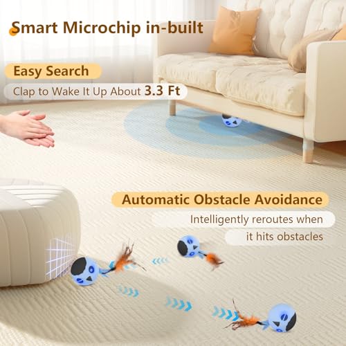 ORSDA Cat Toys, Interactive Cat Toy for Indoor Cats, Automatic Moving Ball Bird for Indoor Adult Cats Kitten T - view 4