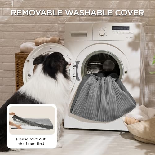 Bedsure Dog Beds Large Sized Dog- Orthopedic Pet Beds for Crate with Removable Machine Washable Cover, NOT Wat - view 6
