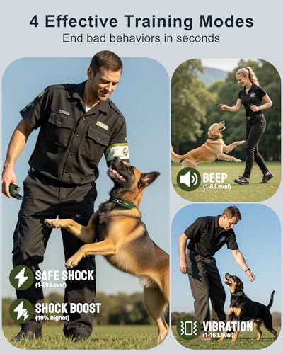 Jugbow Dog Shock Collar - 4500FT Dog Training Collar with Remote, IPX8 Waterproof Electric Dog Collar with 4 T - view 3